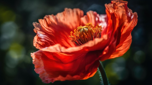 belleza de la flor de amapola