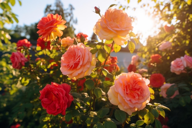 La belleza en flor Explorando las encantadoras rosas en un jardín ar 32