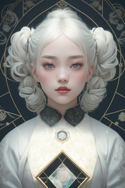 Belleza gótica coreana La elegancia de un personaje de manga