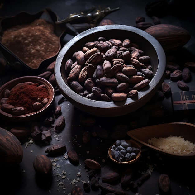 Foto belleza del grano de cacao