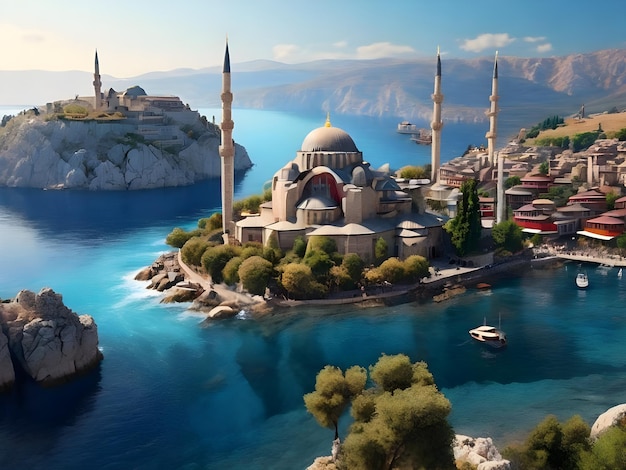 Una belleza hipnotizante de Turquía el lugar turístico más de alta calidad 8k detalles