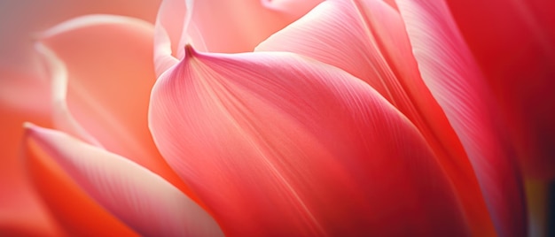Belleza macro de un solo tulipán que combina fragilidad y brillo para un fondo afectuoso AI Generative