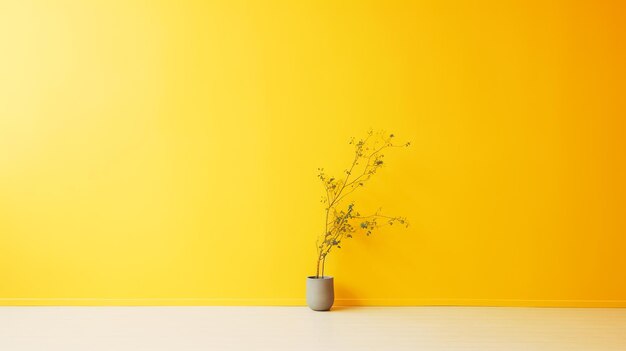 La belleza del minimalismo amarillo generado por la IA