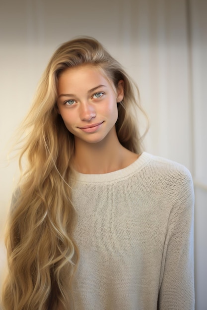 Belleza natural de una adolescente sueca