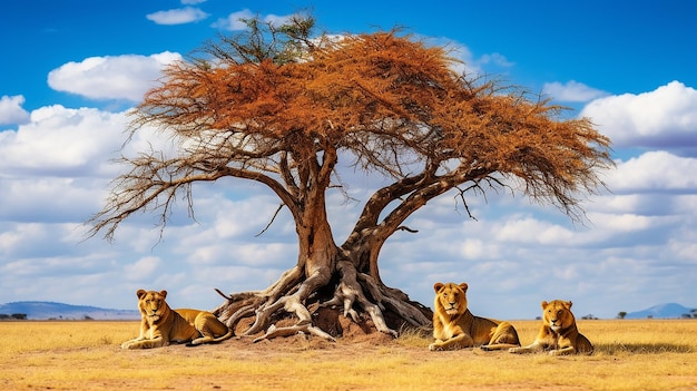 La belleza de la naturaleza salvaje en el Parque Nacional Serengeti Tanzania