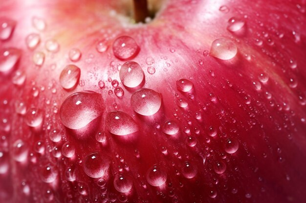 La belleza nutritiva de una manzana fresca de cerca