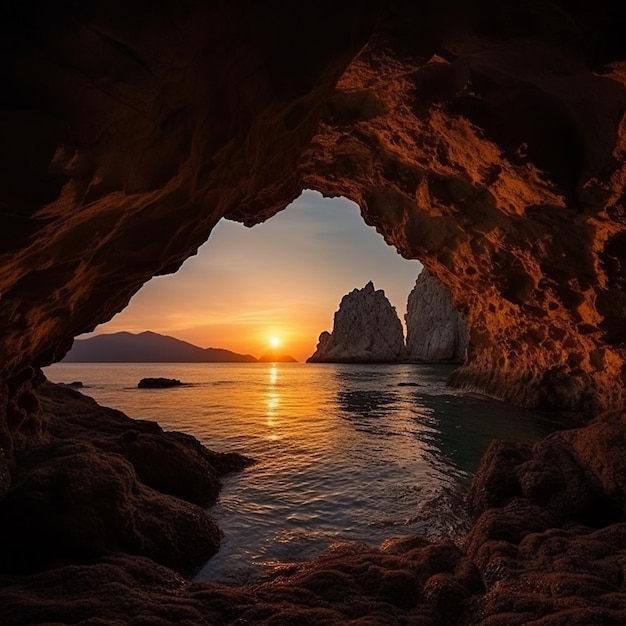 La belleza oculta de la cueva de Sunset Intricacies