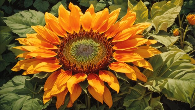 Belleza radiante El esplendor atemporal de un girasol