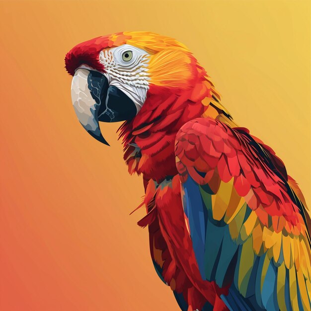 La belleza roja del guacamayo