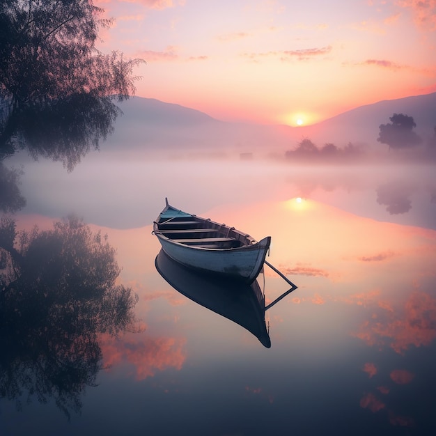 La belleza serena de un amanecer