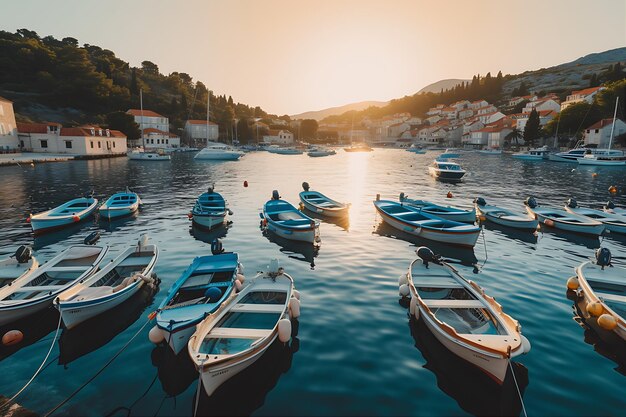 Foto la belleza serena de la ciudad croata