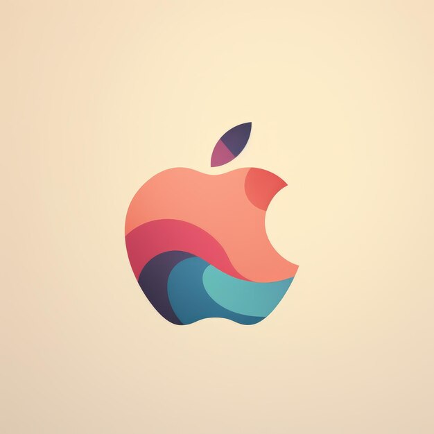 Foto la belleza sutil el logotipo silenciado de apple brilla en un lienzo minimalista