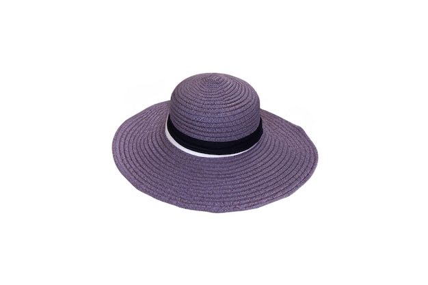 Belo chapéu de mulher de verão isolado em fundo branco