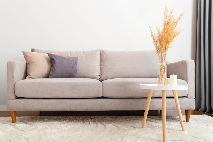 Foto belo conceito de design de quarto interior
