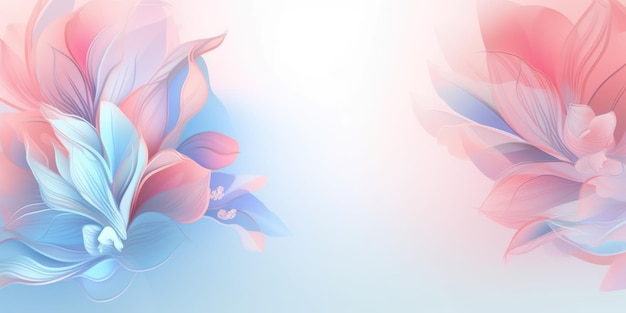 Belo desenho abstrato de lápis pastel rosa azul fundo de design floral bonito Generative AI AIG32