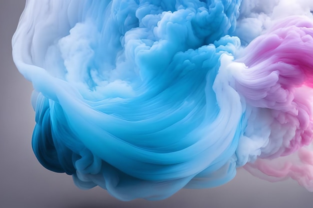 Belo fundo de arte de fumaça de tom duplo azul e roxo