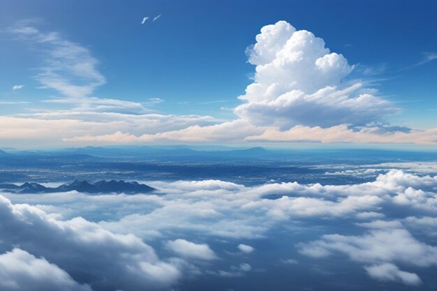 Belo fundo de céu azul com pequenas nuvens