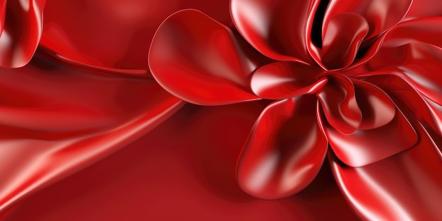 Belo fundo de design floral metálico brilhante vermelho abstrato lindo Generative AI AIG32