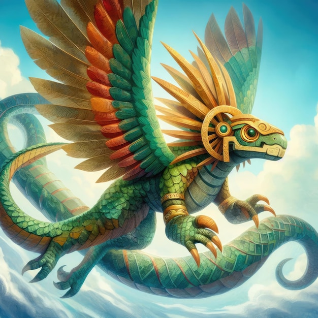 Belo fundo de ilustração de dragão