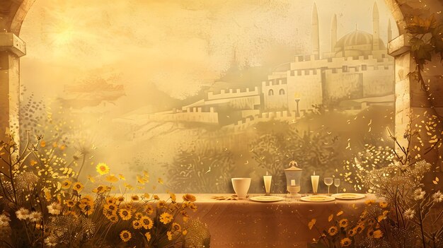 Foto belo fundo sobre o tema da páscoa com matzo e vinho ai gerado