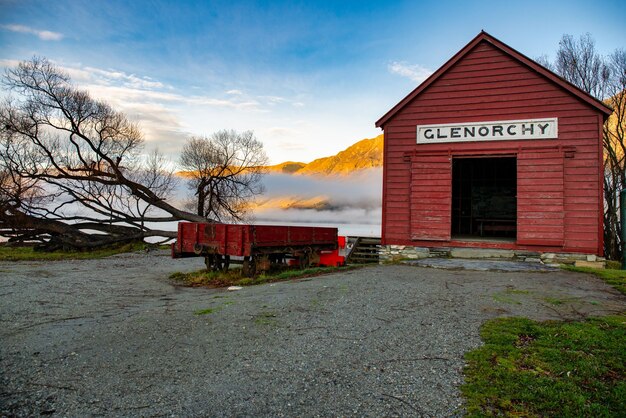 Belo galpão histórico em Glenorchy Lake Wakatipu