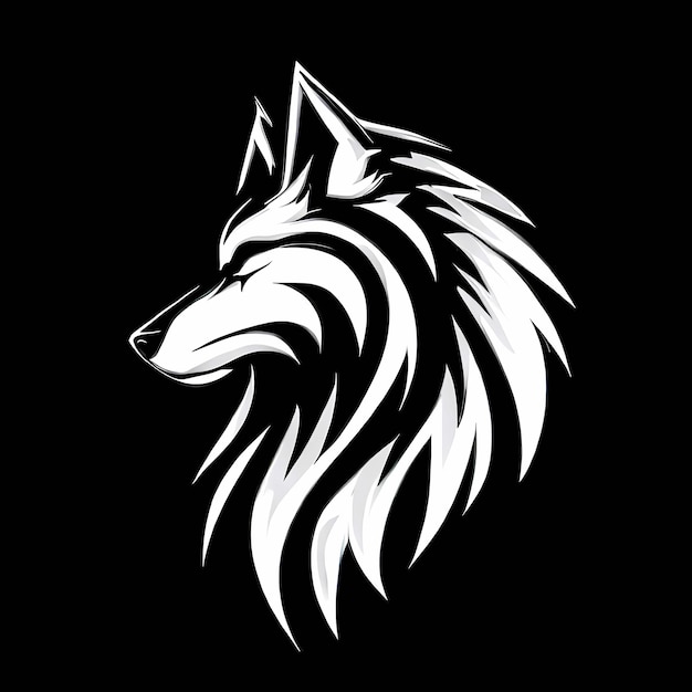 Belo logotipo de lobo para criações e designs