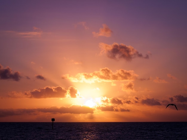 Belo nascer do sol em Key West, Flórida.