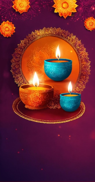 belo pano de fundo decorativo de Diwali