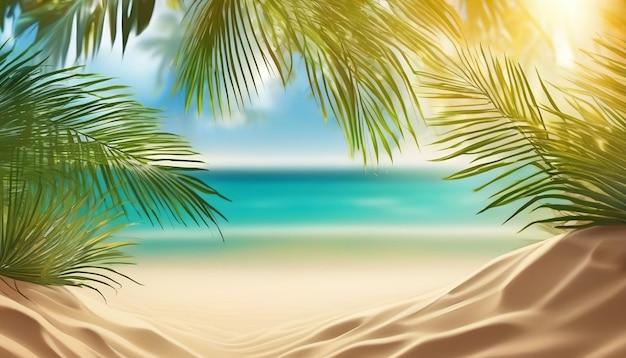Belo pano de fundo para férias de verão e viagens areia dourada de praia tropical