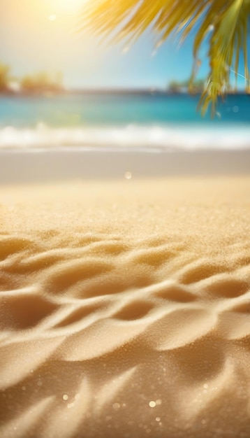 Belo pano de fundo para férias de verão e viagens areia dourada de praia tropical