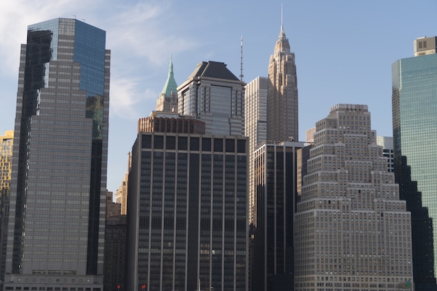 Belo panorama da cidade de nova york durante o dia