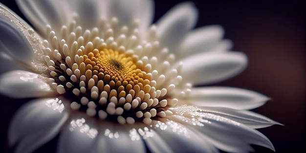 Belo panorama da natureza Plano de fundo Foto macro de flores incríveis Fantasia Arte floral gerada por IA