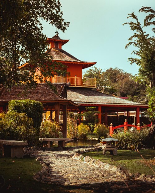 Belo parque de jardim japonês em porto rico