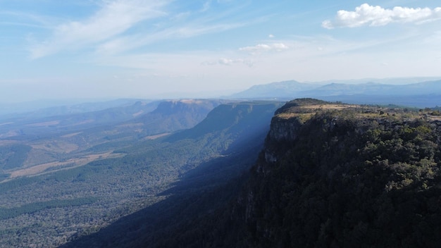 Belo penhasco de montanha chamado God's Window em Graskop Mpumalamga África do Sul