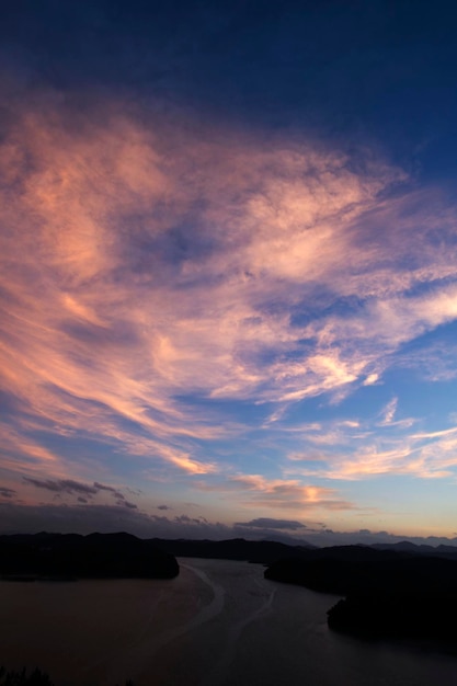 Belo pôr do sol na Coréia