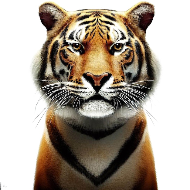 Belo retrato de um tigre ai imagem de ilustração digital de arte vetorial