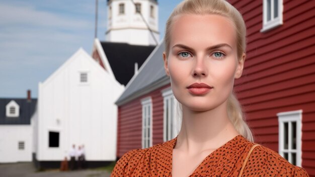 Foto belo retrato para jovem mulher moderna