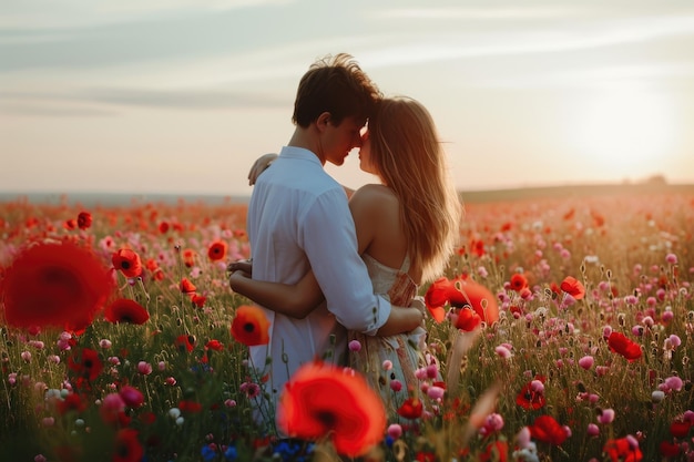 belo romance de amantes no dia de São Valentim na natureza ao ar livre pragma