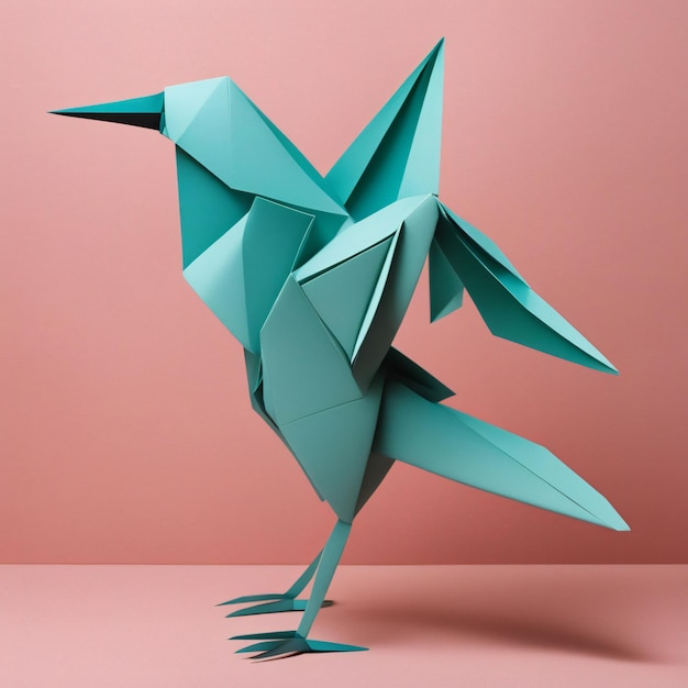 Belos artesanatos de origami de papel de pássaro