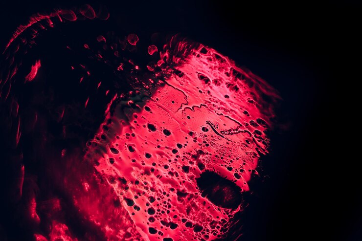 Foto belos bokeh de cor vermelha em um abstrato escuro belos padrões de fundo para design