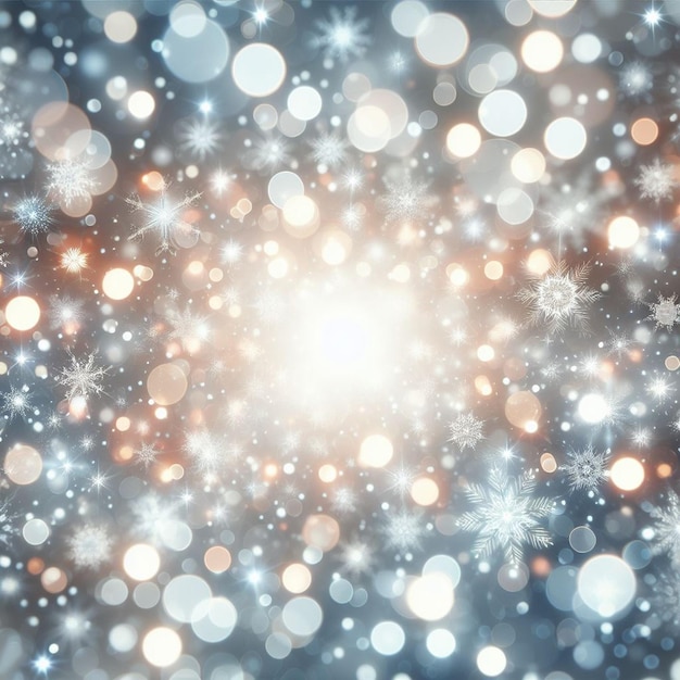 Foto belos bokeh neve gelo branco congelado luzes brilhantes estrelas círculos coloridos elegante wallp de fundo