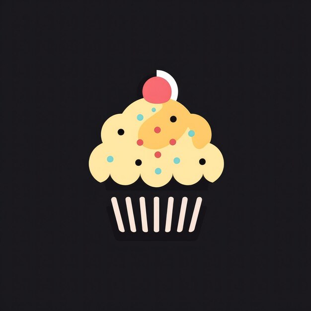 Foto belos desenhos de ilustrações de cupcakes