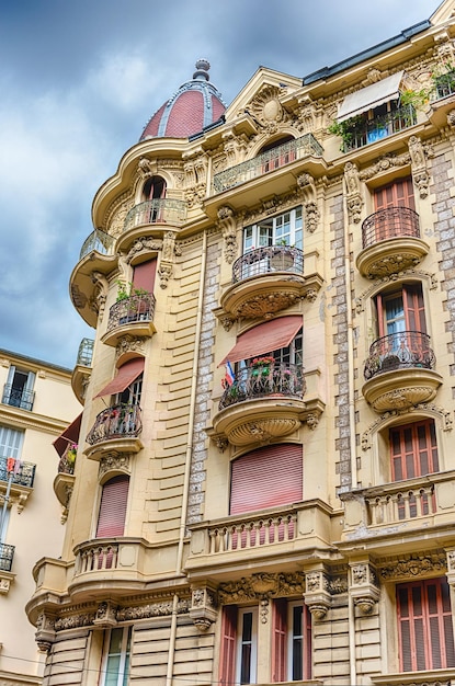 Belos edifícios na Avenida Georges Clemenceau Nice Cote d'Azur França