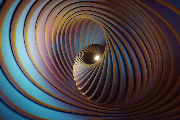 Belos fundos de redemoinhos coloridos e brilhantes Starburst anéis dinâmicos 3d rendering illustrat