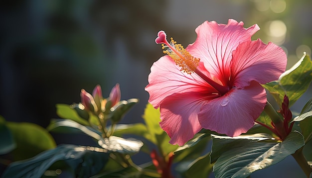 Foto belos hibiscos ou bunga raya