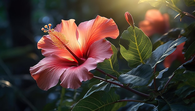 Foto belos hibiscos ou bunga raya