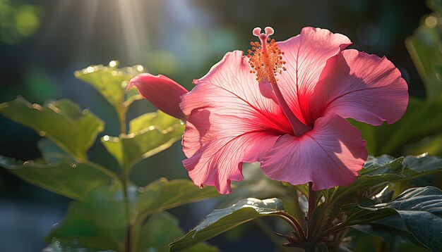 Foto belos hibiscos ou bunga raya