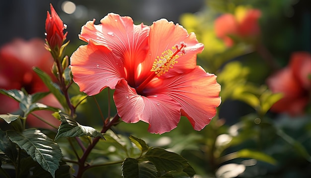 Foto belos hibiscos ou bunga raya