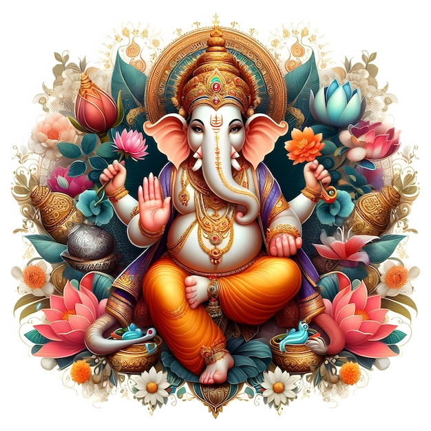 Belos Lord Ganesh Chaturthi ou Vinayaka Chaturthi popular festival hindu senhor Ganesha