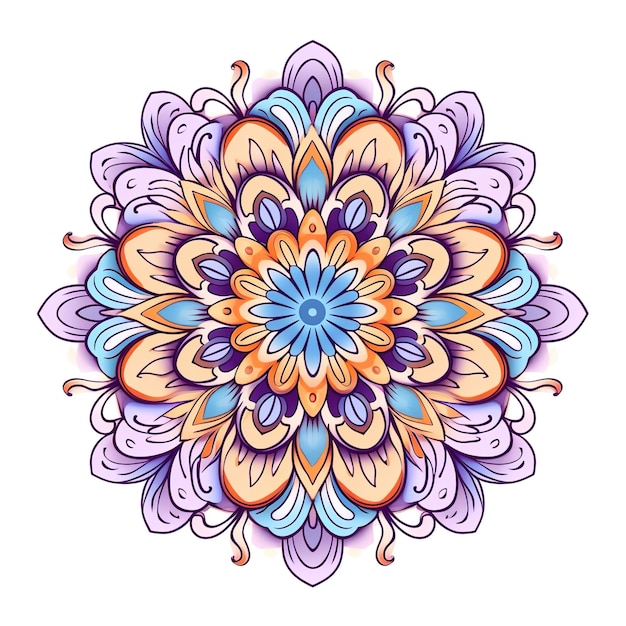 Belos mandalas florais design criativo elemento decorativo ornamental em forma de círculo